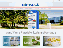 Tablet Screenshot of nutralab.ca